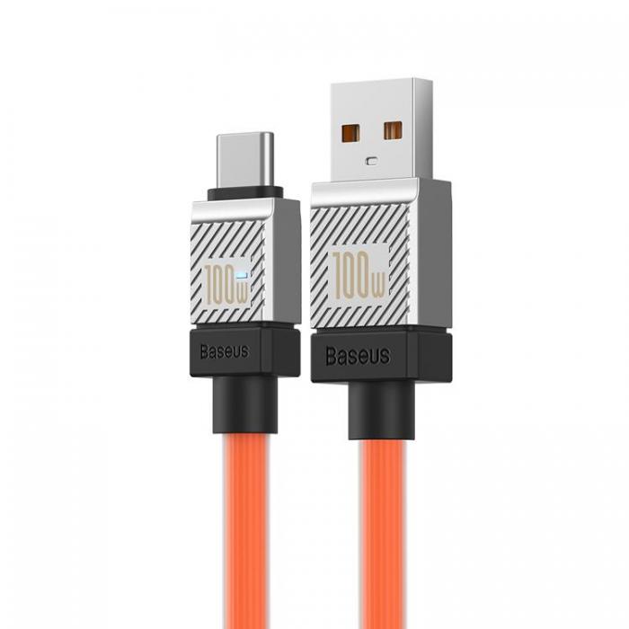 BASEUS - Baseus USB Till USB-C Kabel 100W 1m CoolPlay - Orange