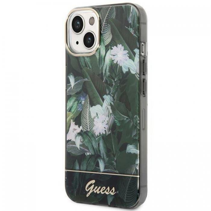 Guess - GUESS iPhone 14 Plus Skal Jungle Collection - Grn