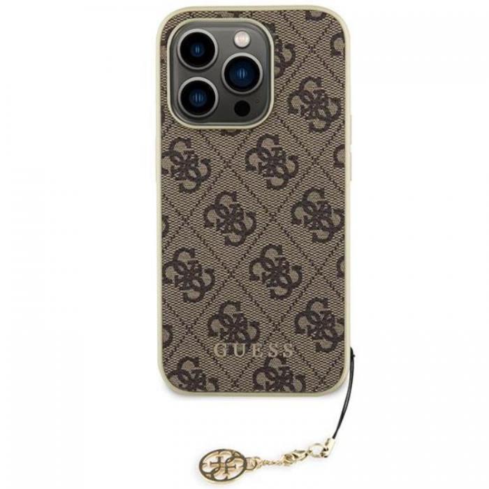 Guess - Guess iPhone 15 Pro Mobilskal Charms Collection - Brun