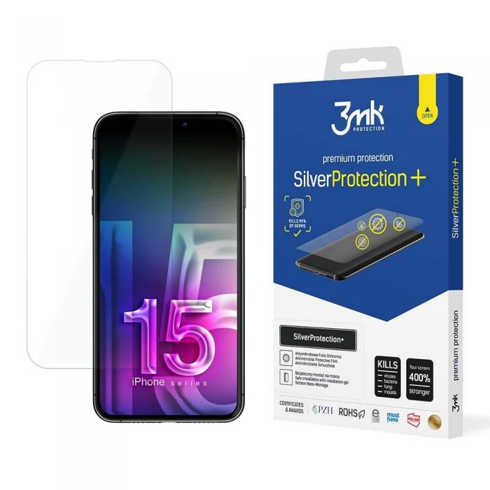 3MK - 3MK iPhone 15 Pro Hrdat Glas Skrmskydd Silver Protection Plus