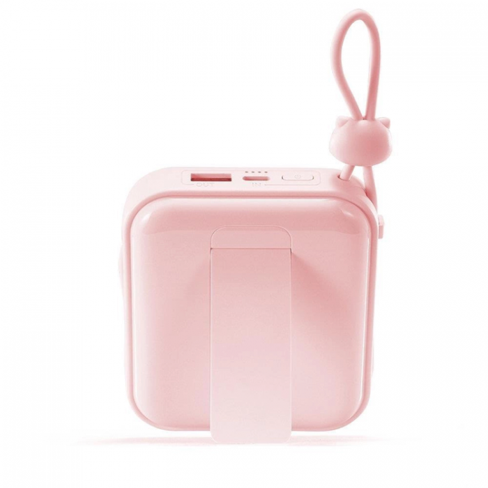 Joyroom - Joyroom Powerbank 10000mAh 22.5W Cutie Series Stativ - Rosa