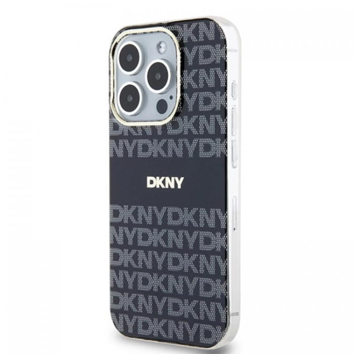 DKNY - DKNY iPhone 14 Pro Mobilskal Magsafe IML Mono & Stripe - Svart