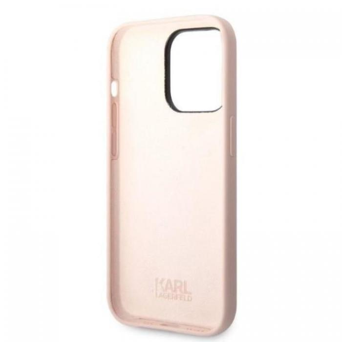 KARL LAGERFELD - Karl Lagerfeld iPhone 14 Pro Max Skal Silicone Ikonik - Rosa