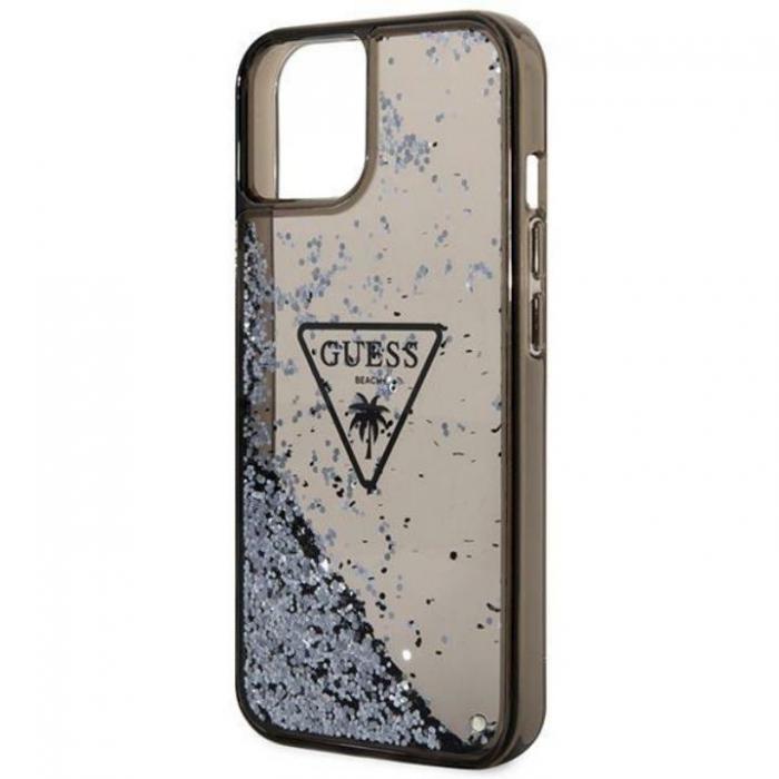 Guess - GUESS iPhone 14 Skal Liquid Glitter Palm - Svart