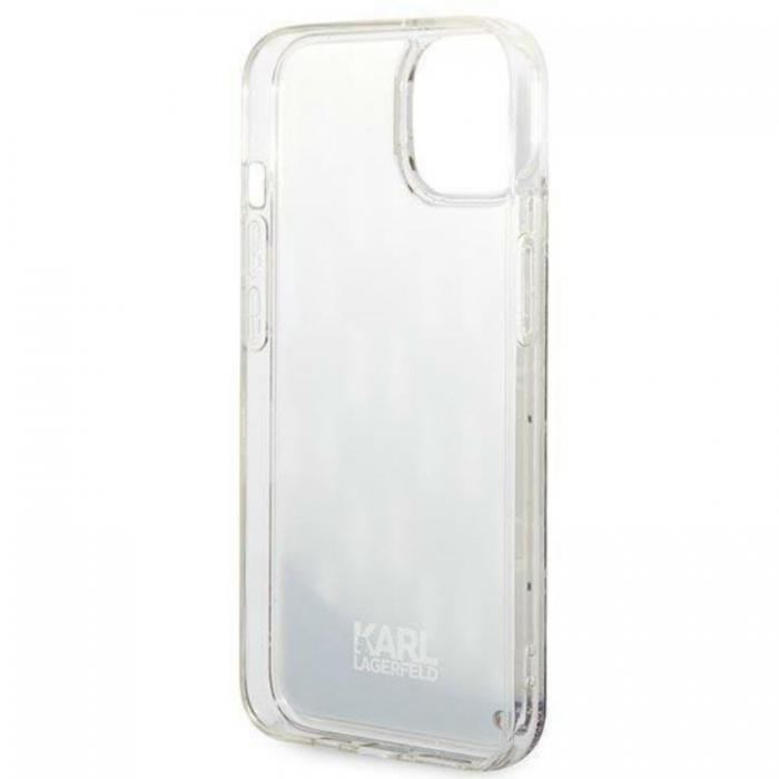 KARL LAGERFELD - Karl Lagerfeld iPhone 14 Skal Liquid Glitter Monogram - Silver