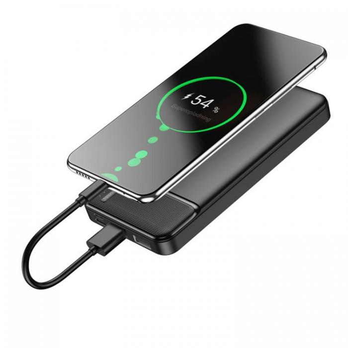 Maxlife - Maxlife Powerbank 10000mAh USB-C/Micro-USB 2.4A - Svart