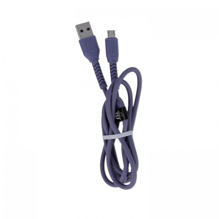 Maxlife - Maxlife Kabel USB till micro-USB 1m 3A MXUC-04 - Lila