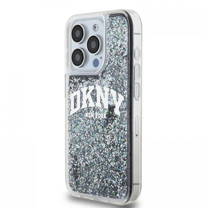 DKNY - DKNY iPhone 13/13 Pro Mobilskal Liquid Glitter Big Logo - Svart