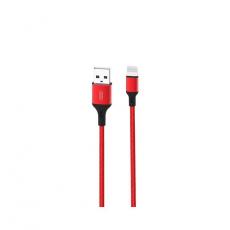 XO - XO USB-A Till Lightning Kabel 1m 2.4A NB143 - Röd