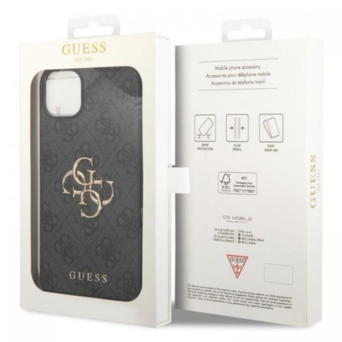 Guess - Guess iPhone 15 Plus Mobilskal Big Metall Logo - Gr