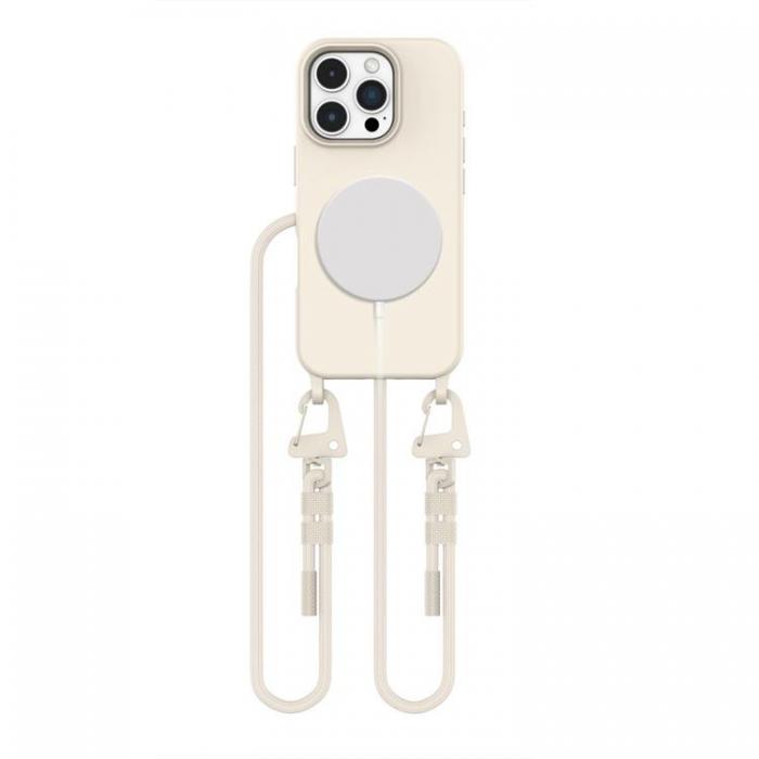 Tech-Protect - Tech-Protect iPhone 16 Pro Mobilhalsband Skal Magsafe Magnecklace - Latte