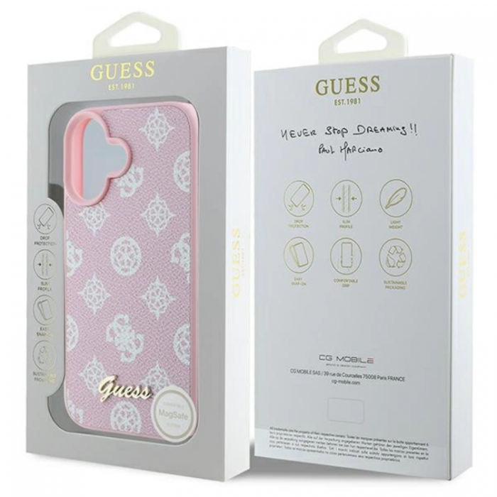 Guess - Guess iPhone 16 Plus Mobilskal MagSafe Peony Script Logo