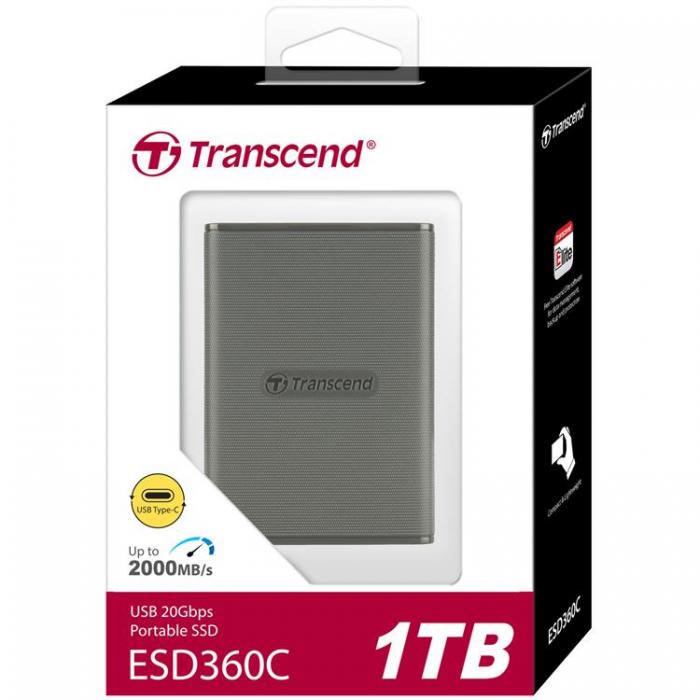 Transcend - Transcend Portabel Mini SSD USB-C 2TB - Gr