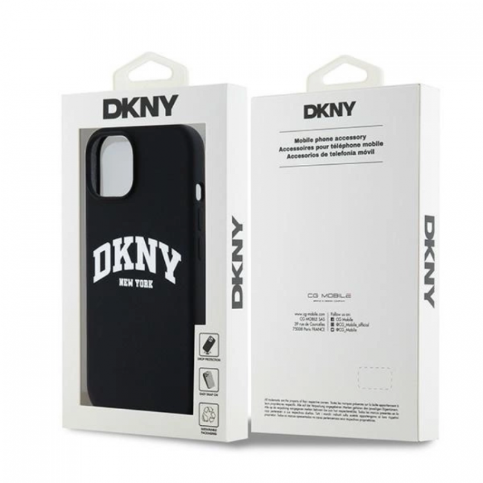 DKNY - DKNY iPhone 15/14/13 Mobilskal MagSafe Silikon Vit Logo