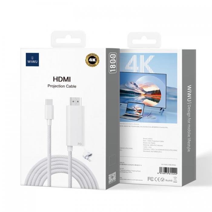 WIWU - WIWU HDMI Kabel Wi-PS001 - Vit