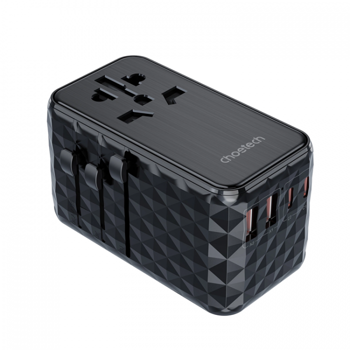 Choetech - Choetech Reseadapter 100W 2xUSB-C 2xUSB-A - Svart