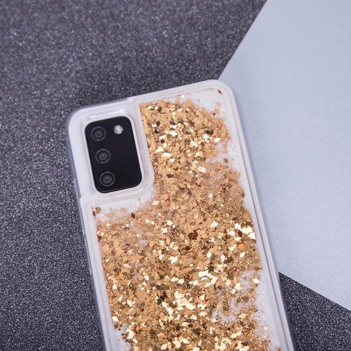 OEM - Flytande glitter TPU-skal fr Samsung Galaxy A13 4G guld