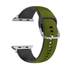 Beline - Beline Apple Watch (38/40/41mm) Armband Silikon Läder - Grön