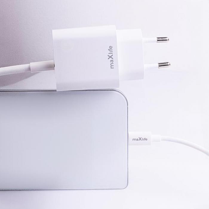 Maxlife - Maxlife Snabbladdare 20W USB-C med Kabel PD QC MXTC-06