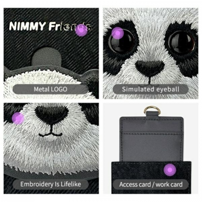 NIMMY - Nimmy Korthllare Big Eyed Pet 2.0 Panda - Svart