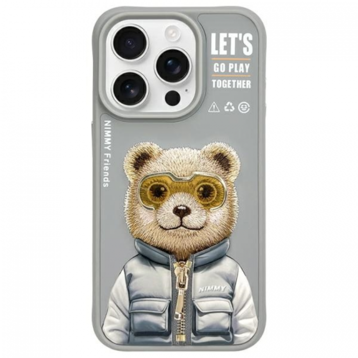 NIMMY - Nimmy iPhone 15 Pro Max Mobilskal Cool & Cute 2.0 Bear - Gr