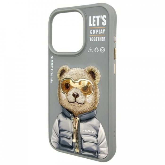 NIMMY - Nimmy iPhone 15 Pro Max Mobilskal Cool & Cute 2.0 Bear - Gr