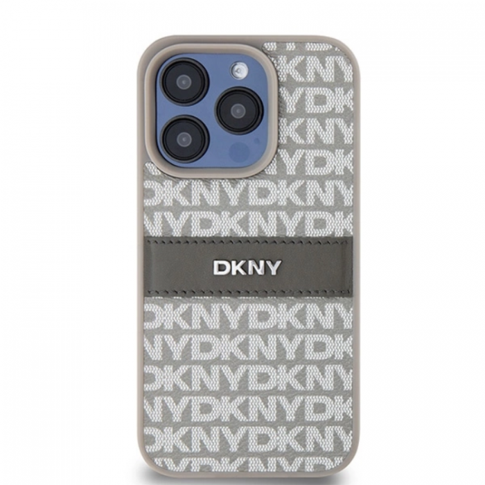 DKNY - DKNY iPhone 14 Pro Max Mobilskal Lder Mono Stripe & Metal Logo