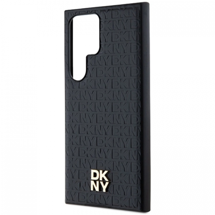 DKNY - DKNY Galaxy S24 Ultra Mobilskal Magsafe Lder Pattern Metal Logo