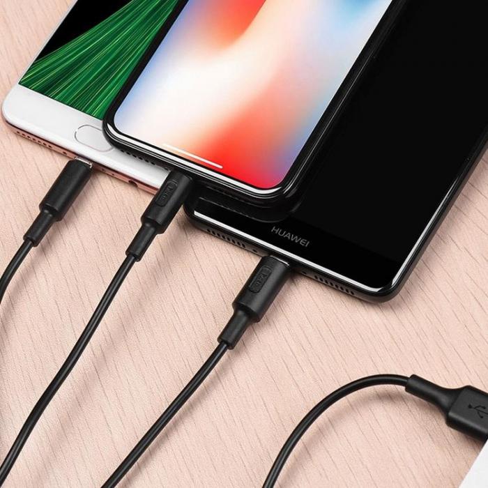 Hoco - Hoco 3in1 USB-A till USB-C, Lightning, microUSB kabel X25 1m