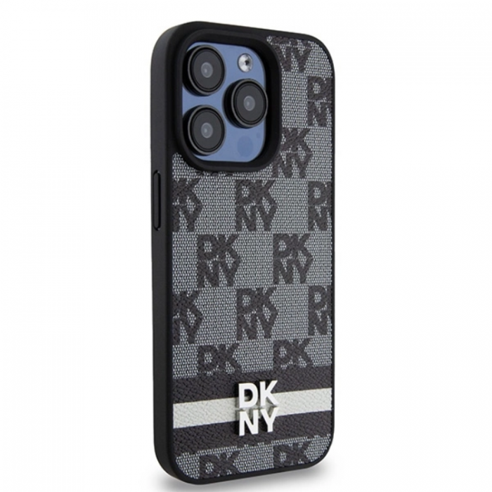 DKNY - DKNY iPhone 15 Pro Max Mobilskal Lder Checkered Mono Pattern