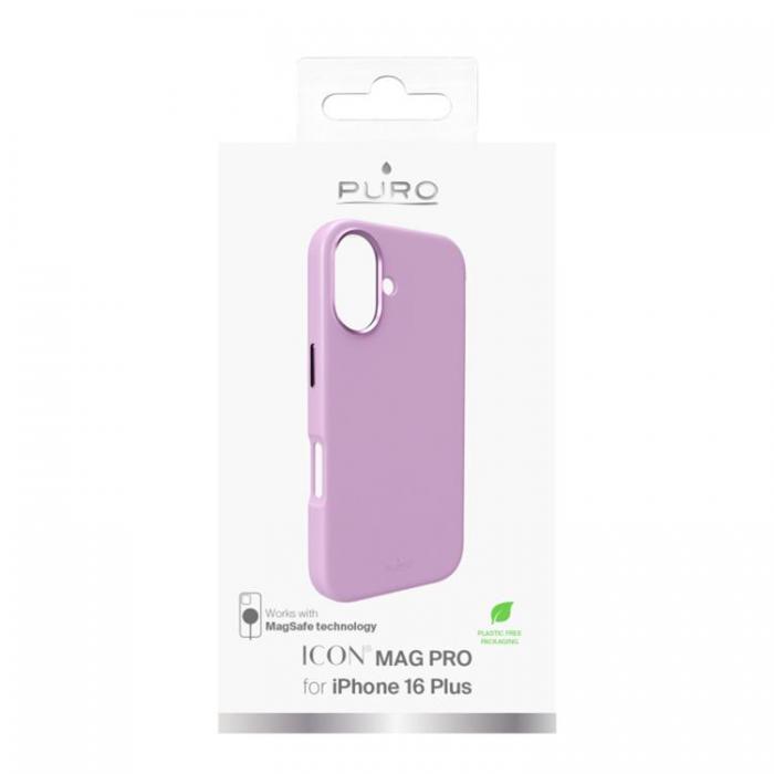 Puro - Puro iPhone 16 Plus Mobilskal Magsafe Icon Pro Silikon - Rosa