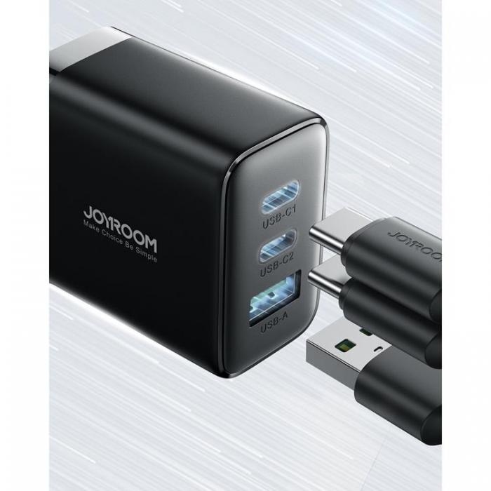 Joyroom - Joyroom UK Vggladdare 2x USB-C/USB-A 32W - Svart