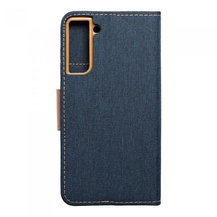 OEM - Galaxy S21 FE Plnboksfodral Canvas Nylon - Bl