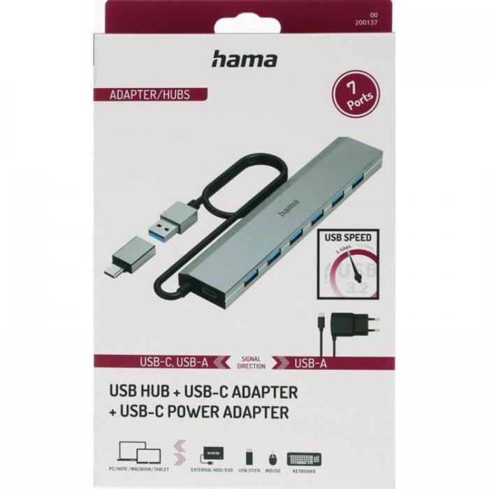 Ugreen - Hama USB HUB 7-Port - Gr