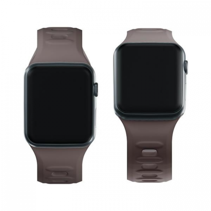 3MK - 3mk Apple Watch (42/44/45/49mm) Armband Silikon - Brun