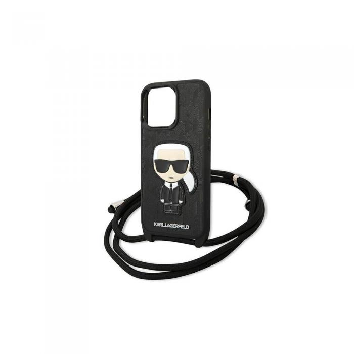 KARL LAGERFELD - Karl Lagerfeld Black iPhone 13 Pro Hard Case - Iconic Design