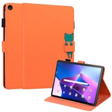 A-One Brand - Lenovo Tab M10 GEN 3 Fodral Kortplatser PU-läder - Orange