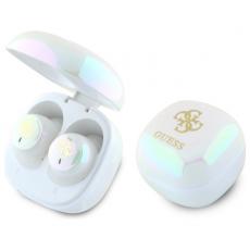 Guess - Guess TWS In-Ear Hörlurar Bluetooth Iridescent 4G Printed Logo - Vit