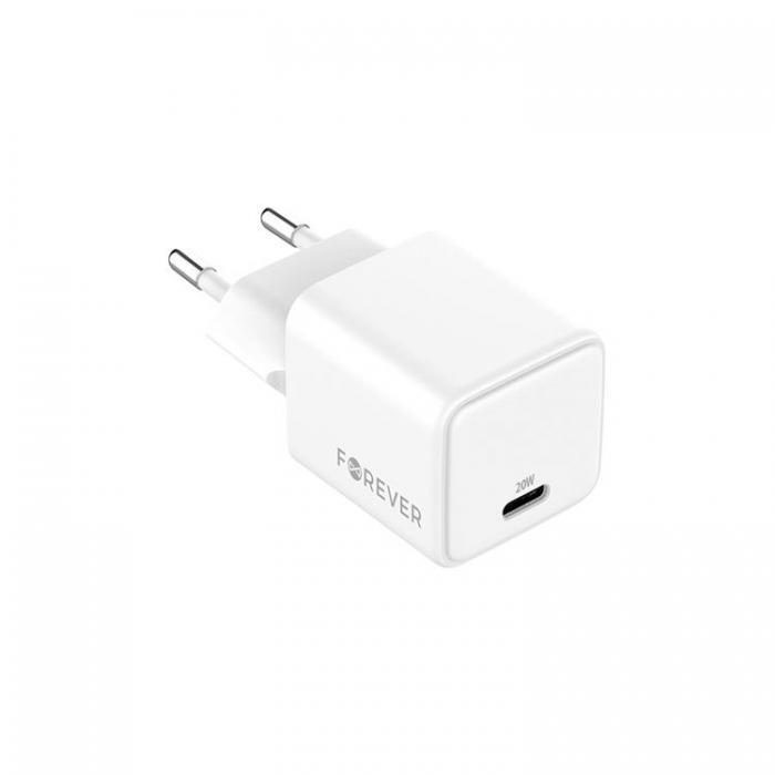 Forever - Forever Snabbladdare USB-C 20W GaN PD QC - Vit