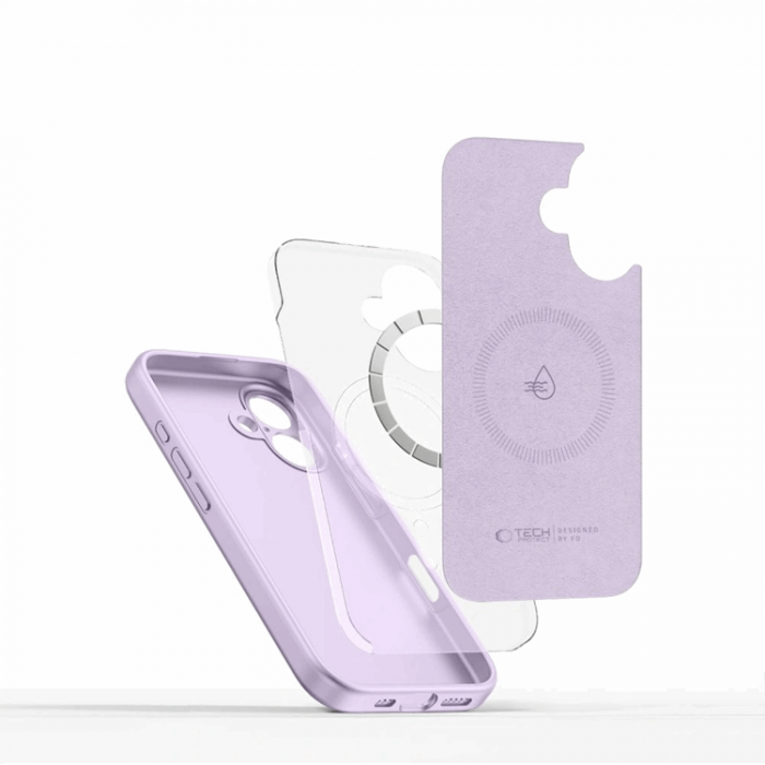 Tech-Protect - Tech-Protect iPhone 16e Mobilskal Magsafe Liquid Silikon - Mauve