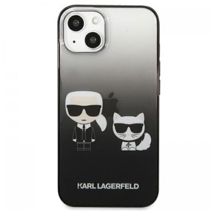 KARL LAGERFELD - Karl Lagerfeld iPhone 13 mini Skal Gradient Ikonik Karl & Choupette - Svart