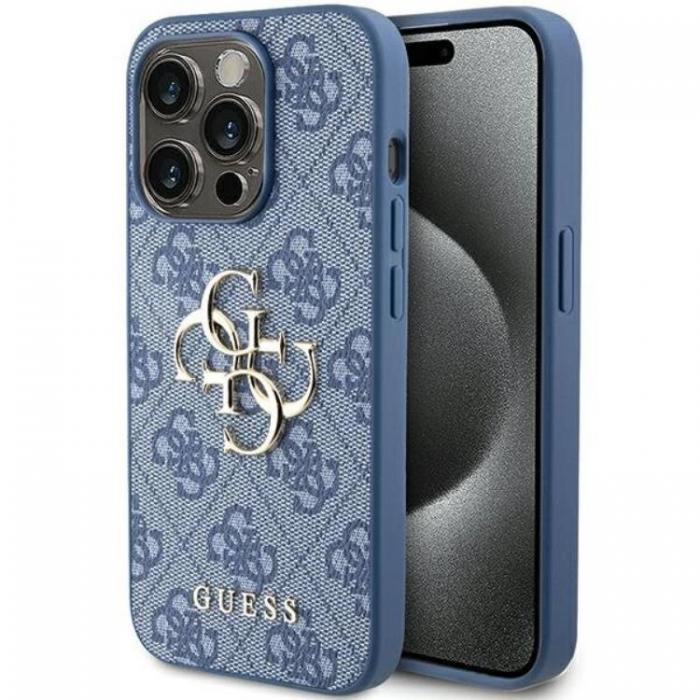 Guess - Guess iPhone 15 Pro Mobilskal Big Metall Logo - Bl