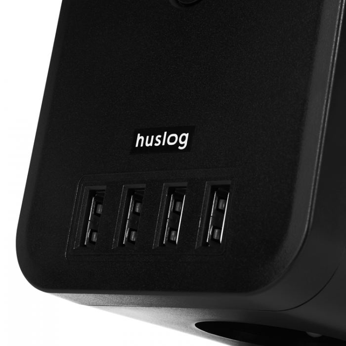 Huslog - Huslog Cube Extension Cord 3 Sockets EMX-190224 - Svart