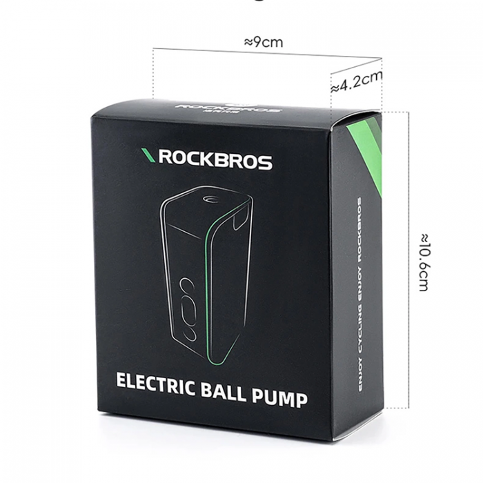 Rockbros - Rockbros Cykelpump Med Display fr Dck/Kulor/Ballonger - Bl