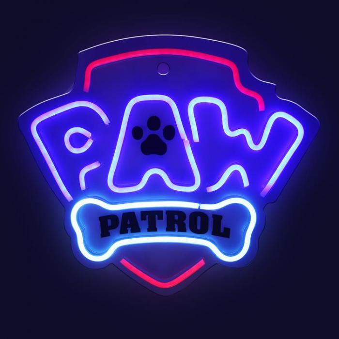 PAW PATROL - Paw Patrol LED Neon Light LOGO Plexiglass Hngande