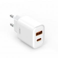 XO - XO Snabbladdare 20W USB Till USB-C PD QC 3.0 CE12 - Vit