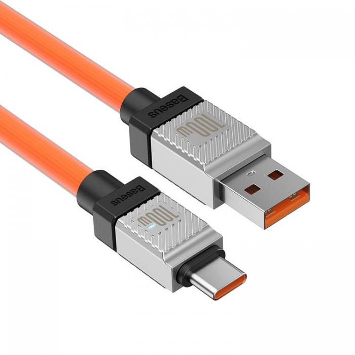 BASEUS - Baseus USB Till USB-C 100W 2m Kabel CoolPlay - Orange