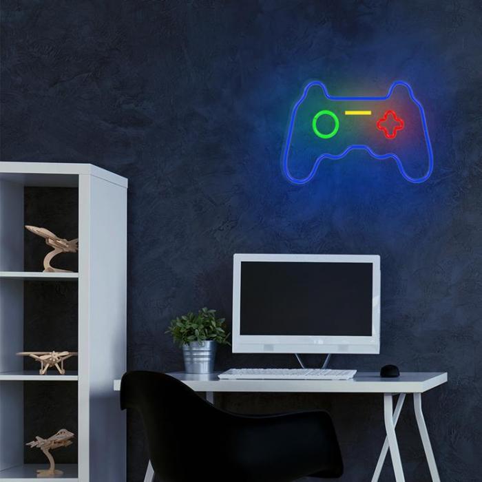 Forever Light - Forever Light LED Neon GAMEPAD Bat FPNE03X + USB - Flerfrgad