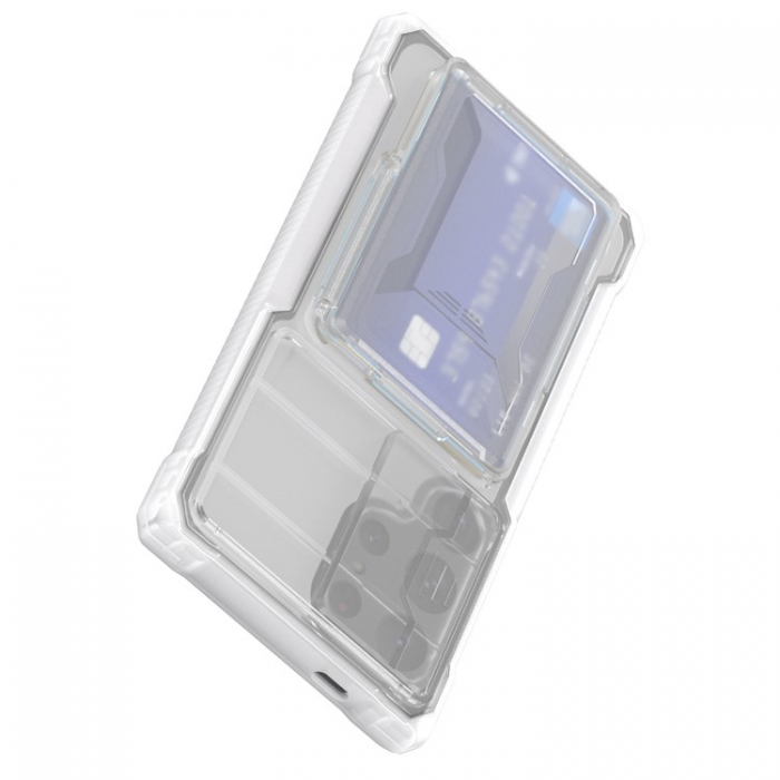 GKK - GKK Galaxy S24 Ultra Mobilskal Korthllare KickStand - Clear