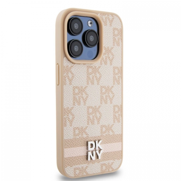 DKNY - DKNY iPhone 15 Pro Max Mobilskal Lder Checkered Mono Pattern